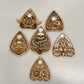 handmade wooden ouija planchette set detailed engraving gothic spirit board tools
