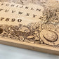 Ouija board game with flowers and butterflies, floral and cosmic spirit board with wiccan elements - Forgotten Engravings