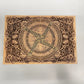 Wiccan altar storage box with Celtic St Brigid  cross engraving and grounding tiger eye stones