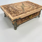 St. Brigid Altar Box – Celtic Brigid’s Cross Engraved Wooden Keepsake Chest with Tiger Eye Stones - Forgotten Engravings