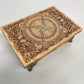 St. Brigid Altar Box – Celtic Brigid’s Cross Engraved Wooden Keepsake Chest with Tiger Eye Stones - Forgotten Engravings