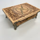 St. Brigid Altar Box – Celtic Brigid’s Cross Engraved Wooden Keepsake Chest with Tiger Eye Stones - Forgotten Engravings