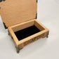 St. Brigid Altar Box – Celtic Brigid’s Cross Engraved Wooden Keepsake Chest with Tiger Eye Stones - Forgotten Engravings