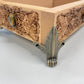 St. Brigid Altar Box – Celtic Brigid’s Cross Engraved Wooden Keepsake Chest with Tiger Eye Stones - Forgotten Engravings
