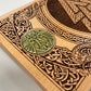 Valknut (Odin) Nordic Altar Table – Wooden Norse Ritual Board with Yggdrasil Coins