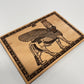 Ancient aliens Lamassu Anunnaki winged bull engraved wooden wall art panel