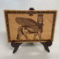 Anunnaki Lamassu wall art engraved in solid beech wood ancient Assyrian winged guardian