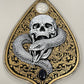 Gothic skull and snake Ouija planchette wall art hand painted spirit board decor