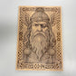 Odin Norse mythology wall art engraved wooden wall hanging Allfather Viking god decor
