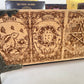 Tarot and Oracle Deck Organizer for multiple decks 12 slots engraved in solid wood with the wheel of the year holder, Ostara, yule, Mabon - Forgotten Engravings