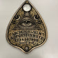 ouija board planchette wall art hand painted gold spirit board wall decor with all seeing eye engraving