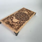 Witches altar table engraved on solid wood with Celtic pentagram ritual altar board handmade Netherlands ships to USA
