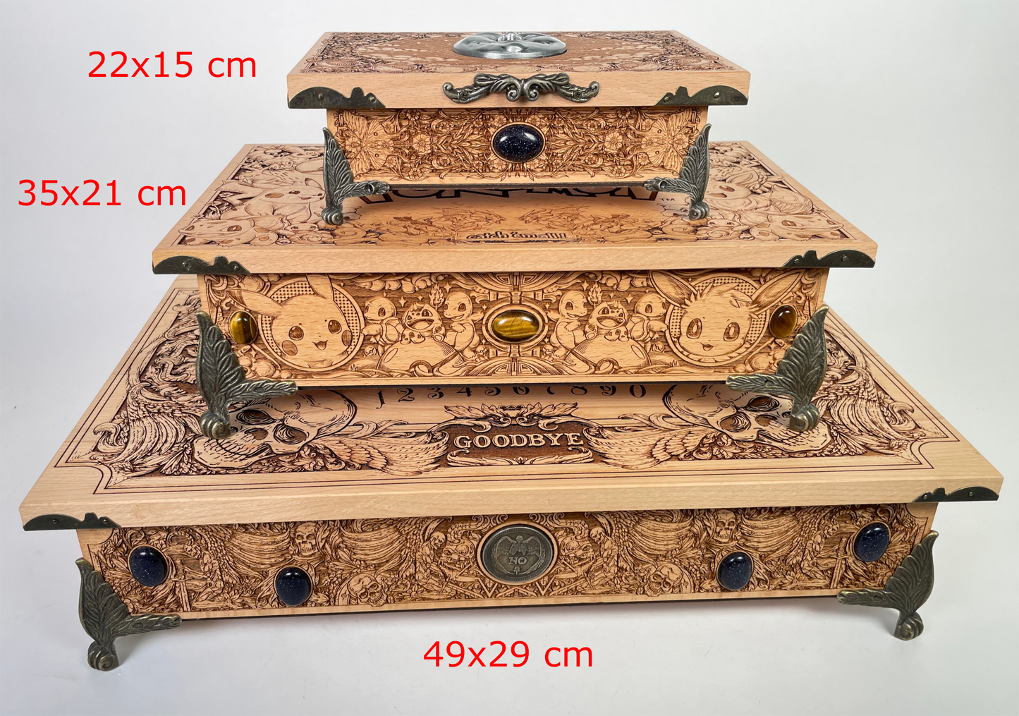 Tree of Life “As Above So Below” Tarot & Altar Box – Wood Yggdrasil Deck & Crystal Storage Box