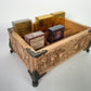 Wooden tarot and oracle deck holder showing 12 removable compartments for sacred storage
