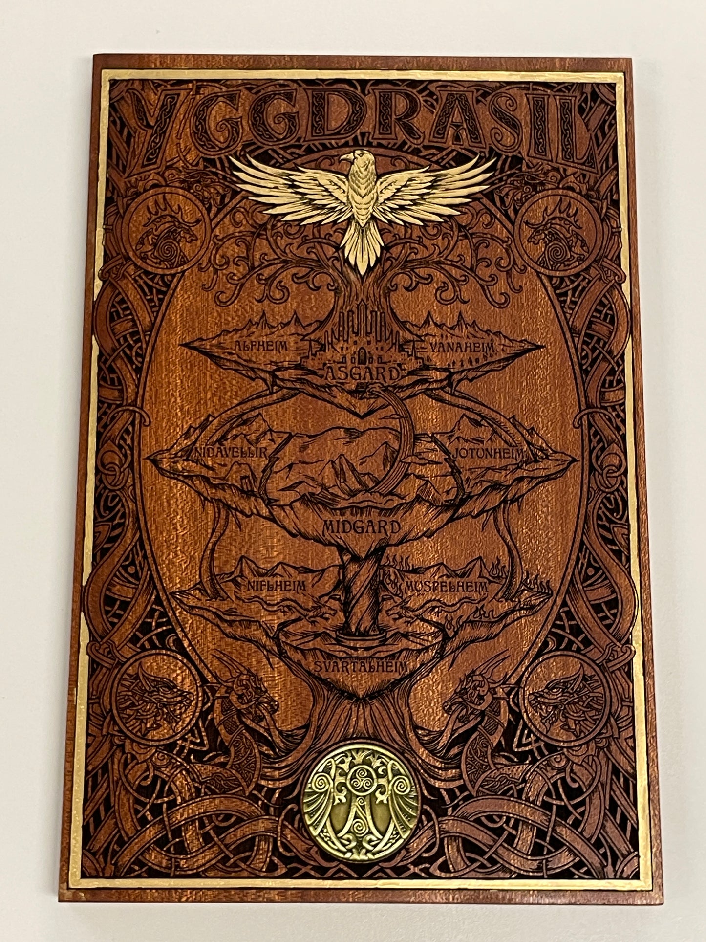 Yggdrasil Tree of Life Norse mythology wall décor displayed in home sacred Viking space
