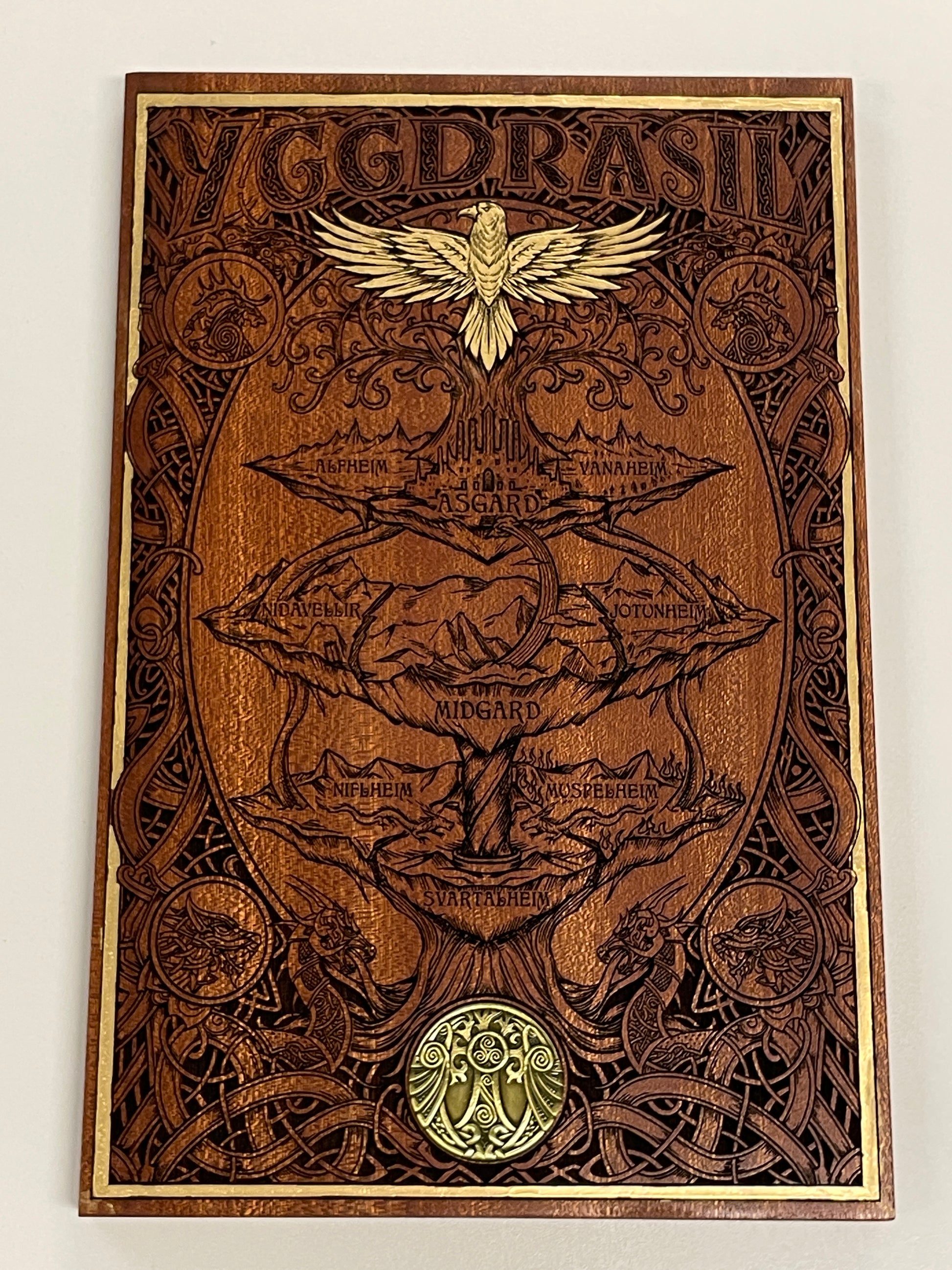 Yggdrasil Tree of Life Norse mythology wall décor displayed in home sacred Viking space
