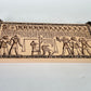 Egyptian altar table engraved with Weighing of the Heart scene from the Book of the Dead handmade Netherlands ships to USA
