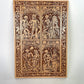 Medieval Dance of Death wall decor engraved wood inspired by Hans Holbein Danse Macabre
