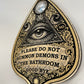 Spirit board themed planchette wall decor all seeing eye triangle with glass lens