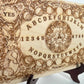 Ostara spirit Ouija board engraved on wood with sun and moon planchette handmade Netherlands ships to USA
