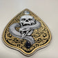 Gothic Ouija board planchette wall hanging skull snake gold detailing