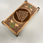 Norse ritual altar board with Odin Valknut symbol