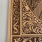video of Dracula Vlad the Impaler wood wall art engraved gothic medieval portrait on beech wood
