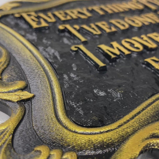 Labyrinth movie quote acrylic wall art sign engraved with Everything I’ve Done David Bowie fan art
