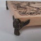 Video of As Above So Below sun altar table engraved on solid wood handmade Netherlands ships to USA
