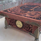 Lilith Sigil Altar Box – Engraved Wooden Ritual Storage for Witchcraft & Occult Practice Mahogany