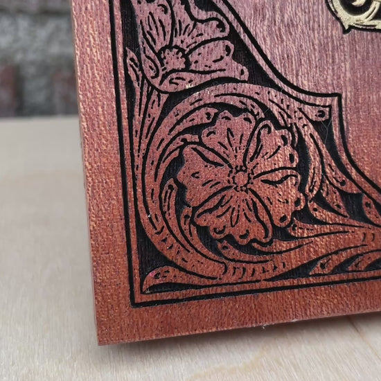 Video of Tree of Life wooden wall art engraved in solid mahogany hand painted Yggdrasil sacred tree decor
