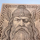 video of Odin   Norse mythology wall art engraved wooden wall hanging Allfather Viking god decor
