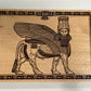 video of Anunnaki Lamassu wall art engraved in solid beech wood ancient Assyrian winged guardian