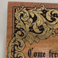 video of Dracula welcome sign engraved in wood with authentic Bram Stoker quote Welcome to my house gothic wall art
