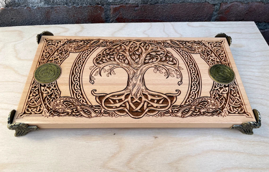 norse mythology altar table with tree of life