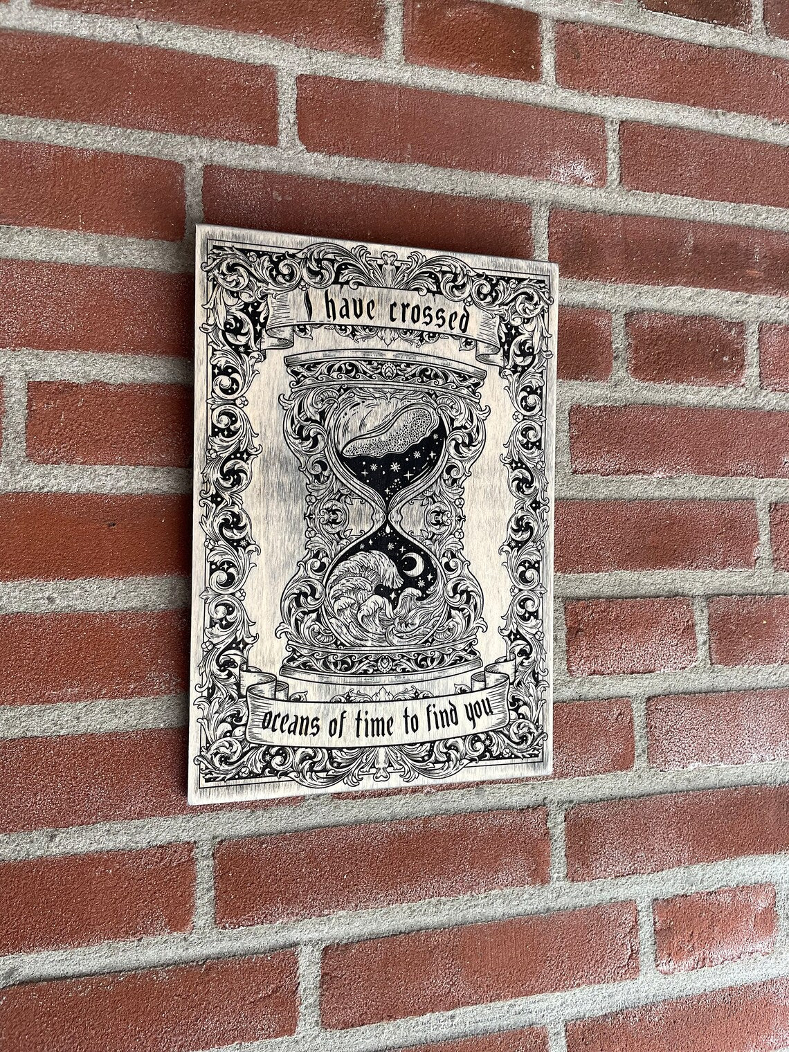 Dracula literary quote wood engraving used as gothic home decor
